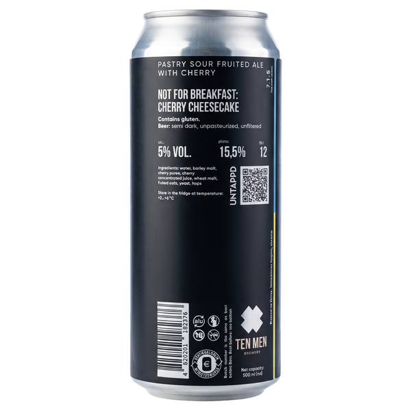 Пиво ТЕН МЕН Cherry Cheesecake PASTRY SOUR напівтемне 5%