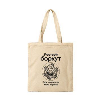 Шопер &laquo;Боркут&raquo; із принтом &mdash; бежевий